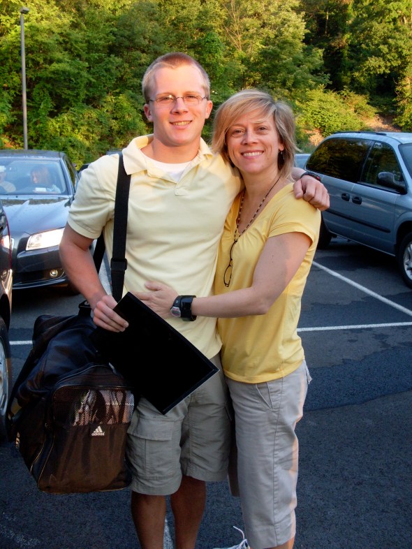 Oh I held him so tight. Be strong, be strong, I tried to remind myself. 