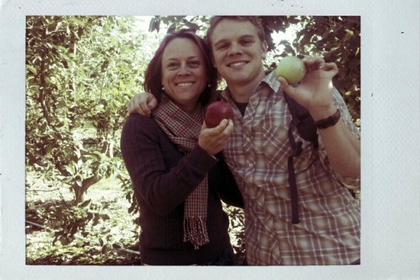 Apple picking with my boy