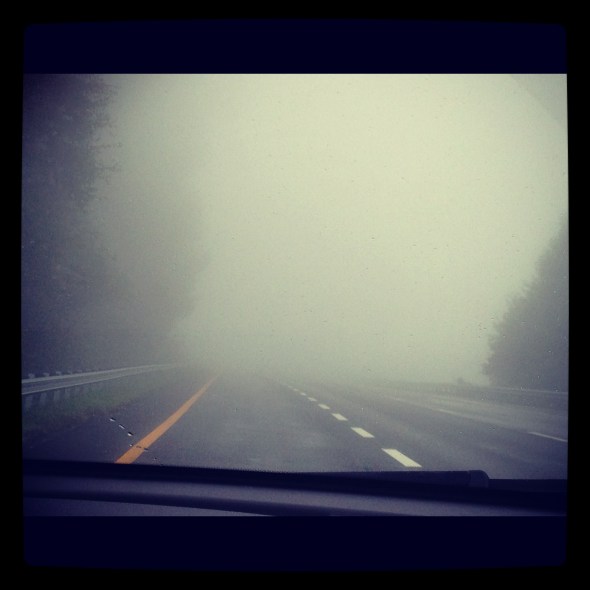 Some of the dense fog I experienced.