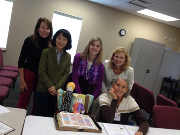 A few of the ladies in my Bible Study! They welcomed Flat Stanleyette with open arms and hearts! Such a pretty bunch of women!