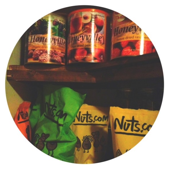 A peek into my pantry. I love both of these companies and will blog about nuts.com soon! 