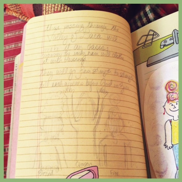 What I was working on moments before the man started speaking to me. 