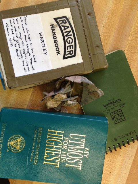 The treasures found in Nate's backpack. The rocks I found in his pockets made me want to cry. Just like when he was a little boy. 