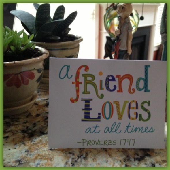 When this card arrived in the mail, I was so blessed!