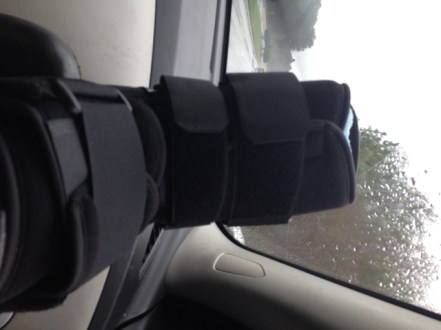 My constant companion - the ever present foot boot